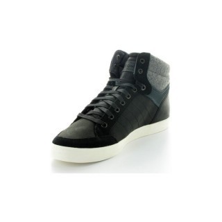 Le Coq Sportif Basket Portalet Mid Craft Noir/Gris Noire - Chaussures Basket Montante Vendre Paris